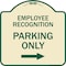 Signmission Employee Recognition Parking Right Arrow Heavy-Gauge Aluminum Sign, 18" x 18", TG-1818-24098 A-DES-TG-1818-24098 - alternate 1